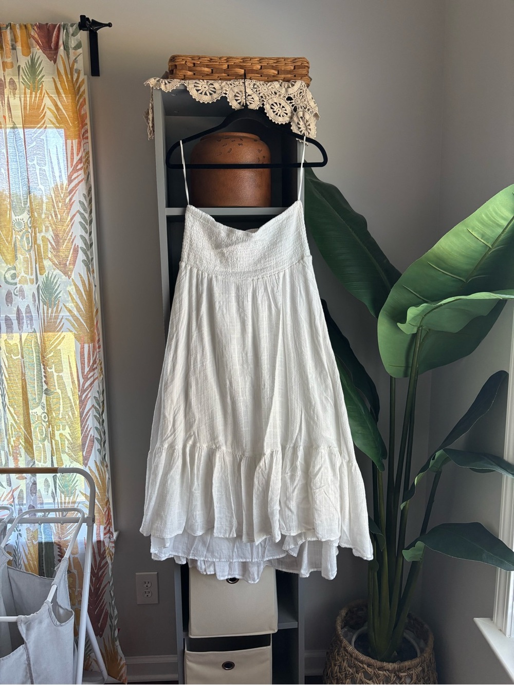 l space white maxi skirt